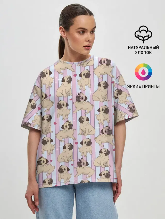 Женская футболка оверсайз