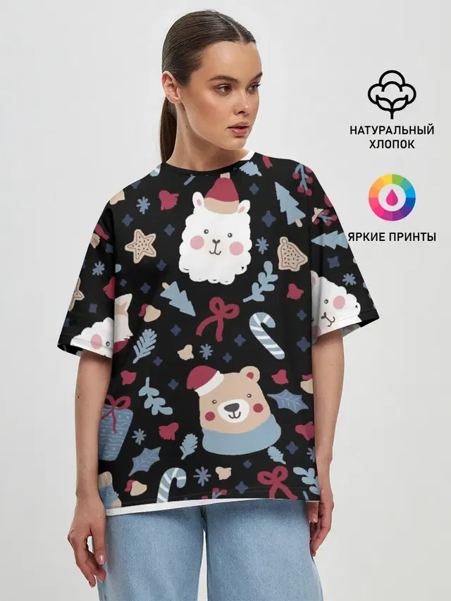 Женская футболка оверсайз