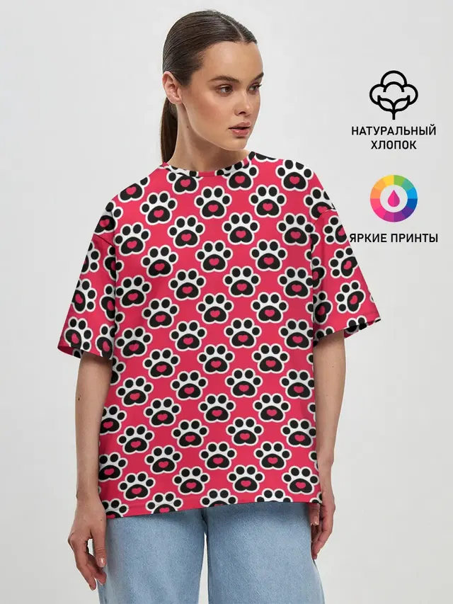 Женская футболка оверсайз