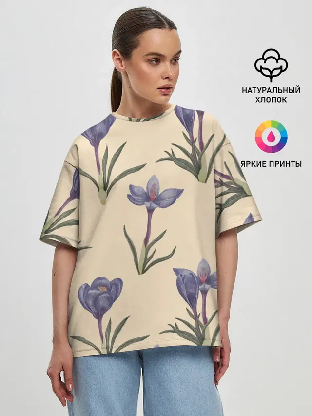 Женская футболка оверсайз