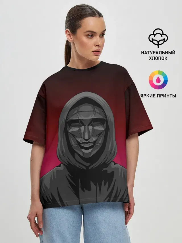 Женская футболка оверсайз