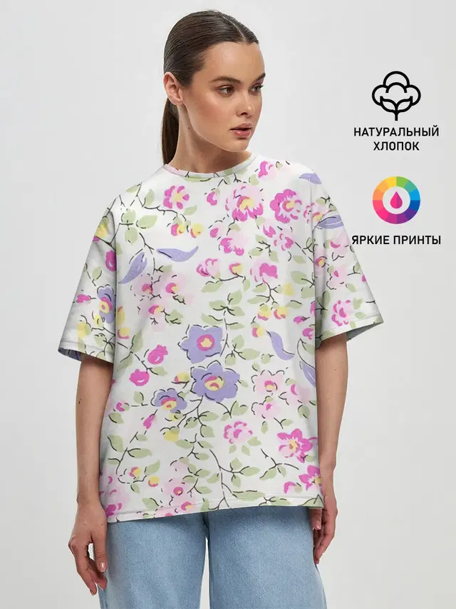Женская футболка оверсайз
