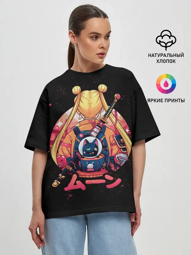 Женская футболка оверсайз
