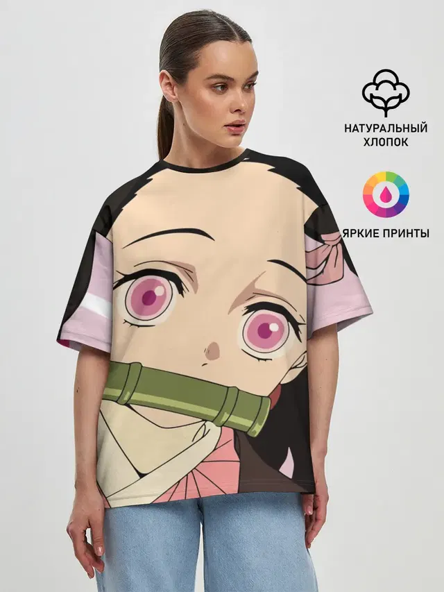 Женская футболка оверсайз