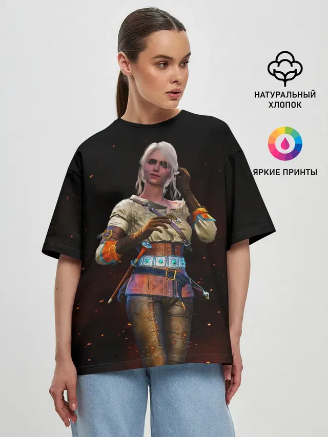Женская футболка оверсайз