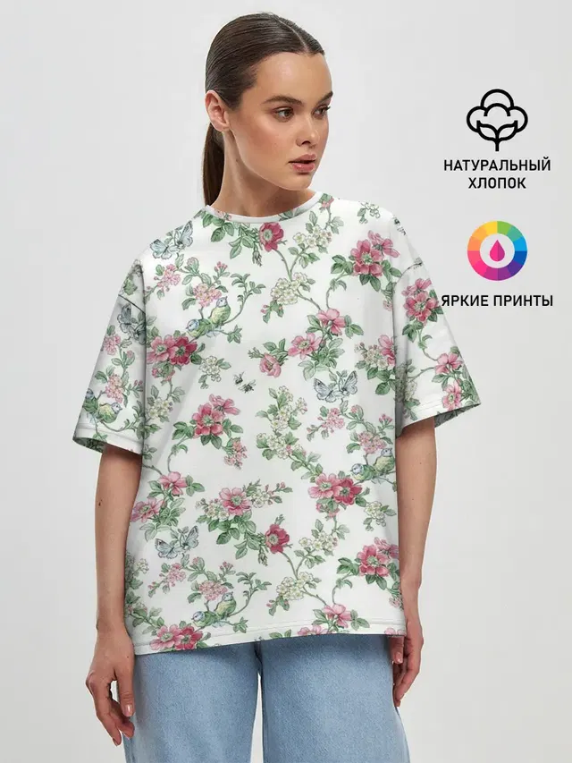 Женская футболка оверсайз