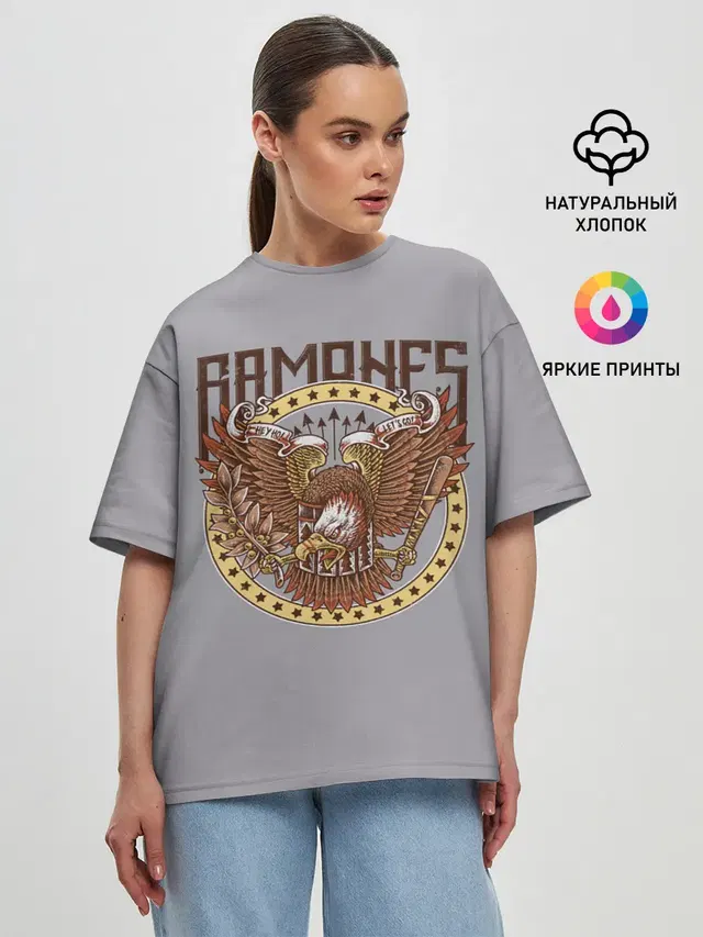Женская футболка оверсайз