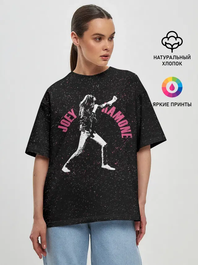 Женская футболка оверсайз с принтом «Ramones — Joey is here»