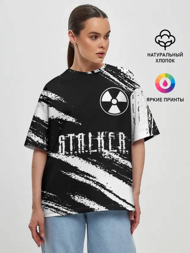 Женская футболка оверсайз