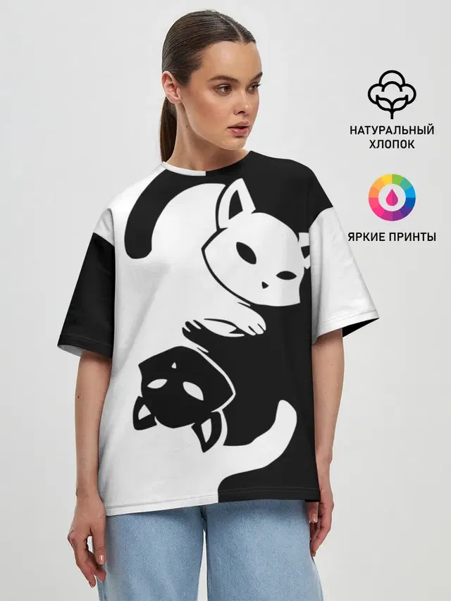 Женская футболка оверсайз