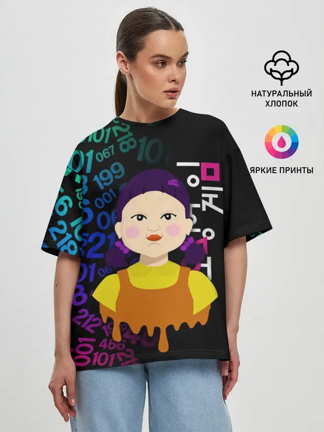 Женская футболка оверсайз