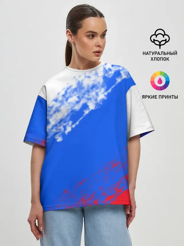 Женская футболка оверсайз