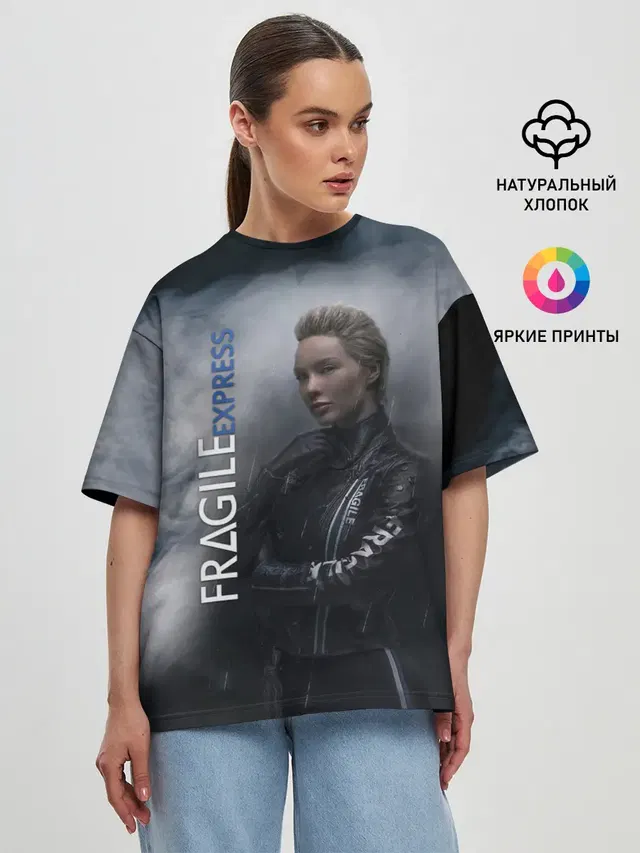 Женская футболка оверсайз