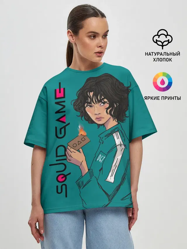 Женская футболка оверсайз
