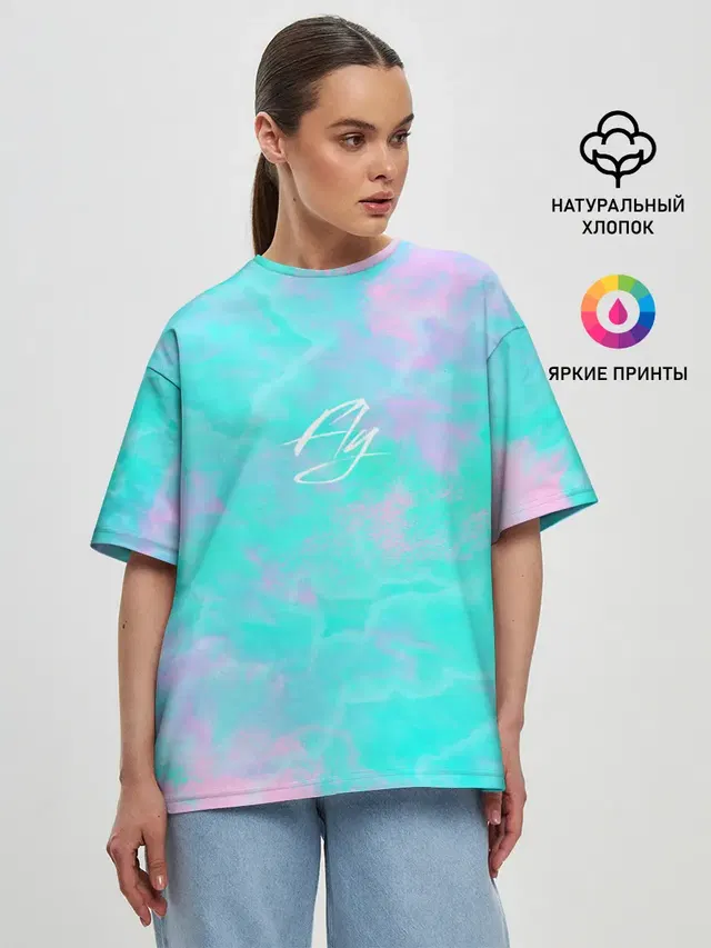 Женская футболка оверсайз