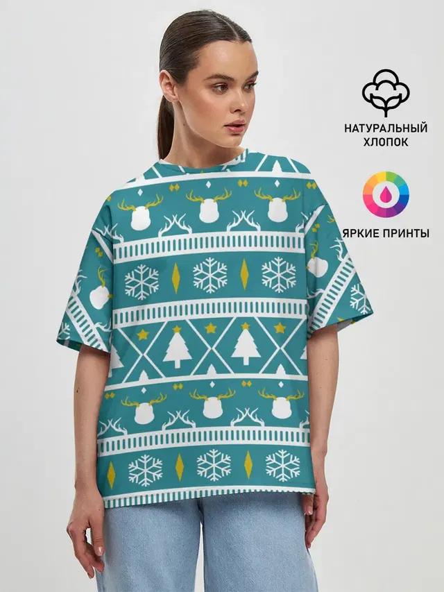 Женская футболка оверсайз