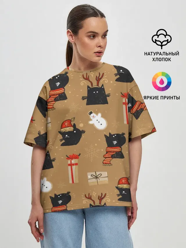 Женская футболка оверсайз