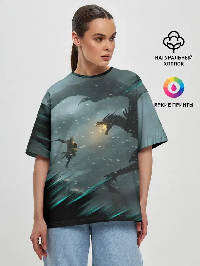 Женская футболка оверсайз