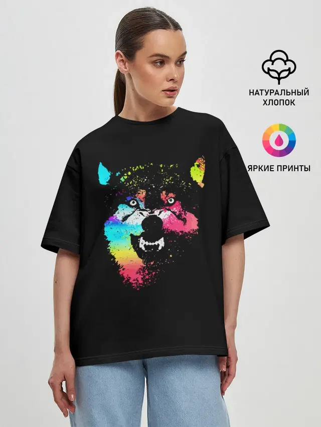 Женская футболка оверсайз