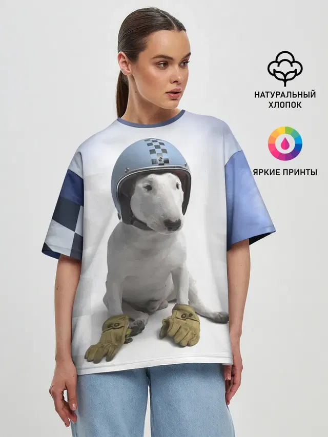 Женская футболка оверсайз