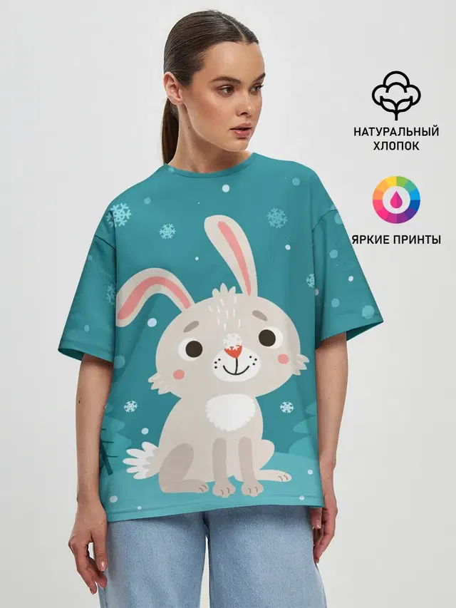 Женская футболка оверсайз