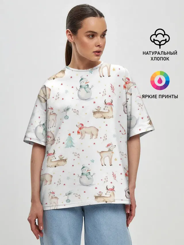 Женская футболка оверсайз