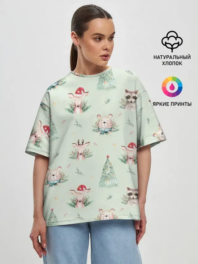 Женская футболка оверсайз