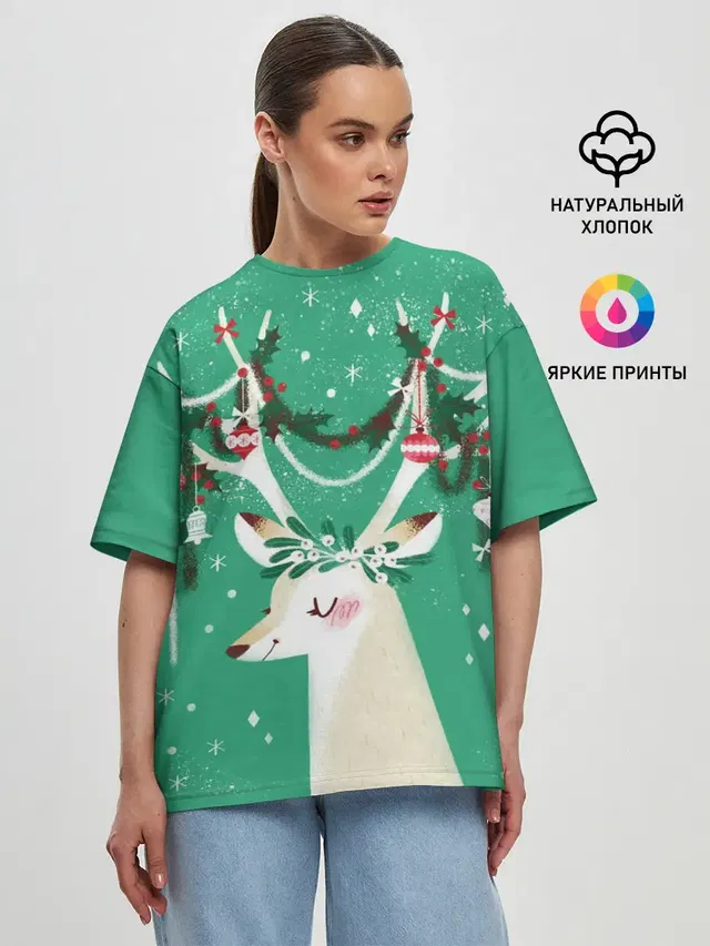 Женская футболка оверсайз