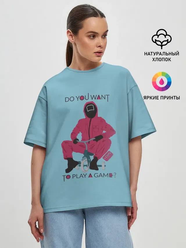 Женская футболка оверсайз