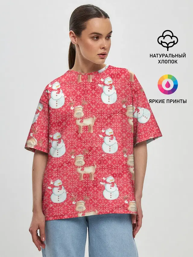 Женская футболка оверсайз