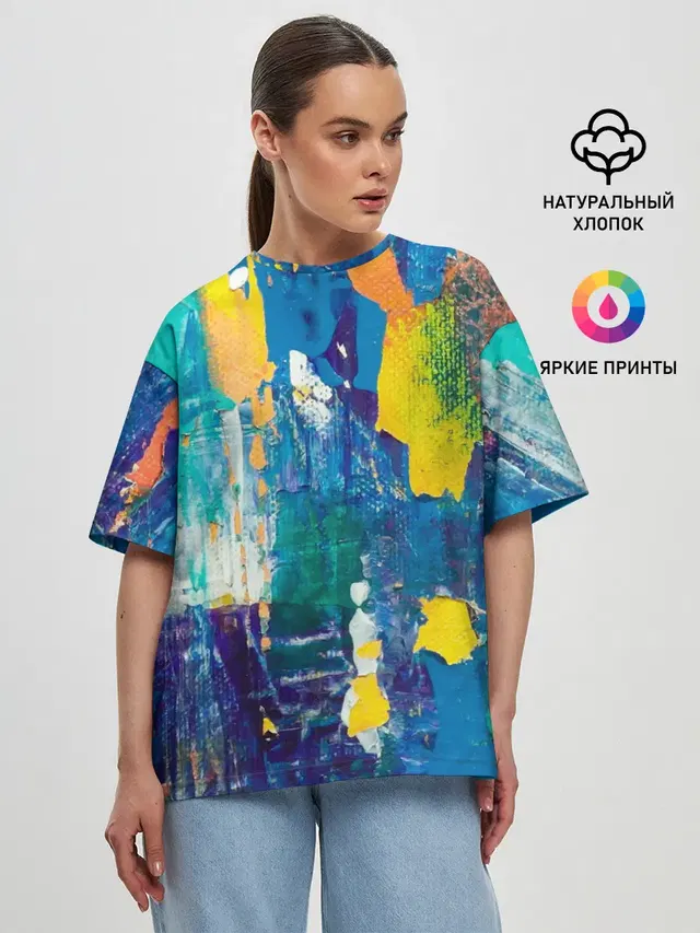 Женская футболка оверсайз