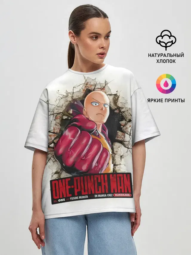 Сайтама пробивая стены One Punch-Man