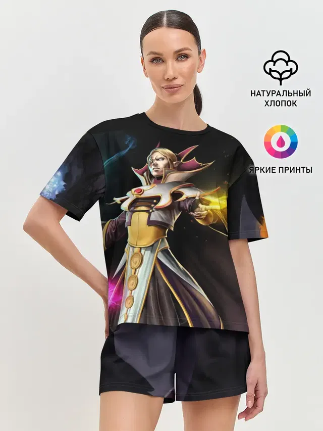 Женская пижама с шортами с принтом «Dota2 — Invoker»