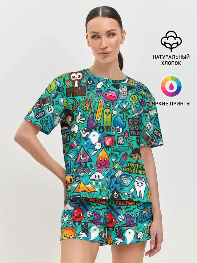 Женская пижама с шортами