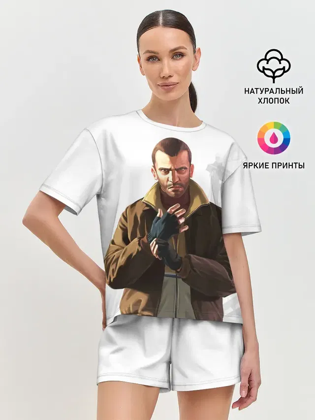 Женская пижама с шортами