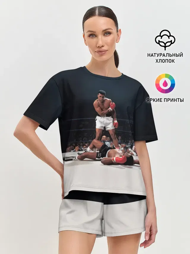 Женская пижама с шортами с принтом «Мухаммед Али — Muhammad Ali»