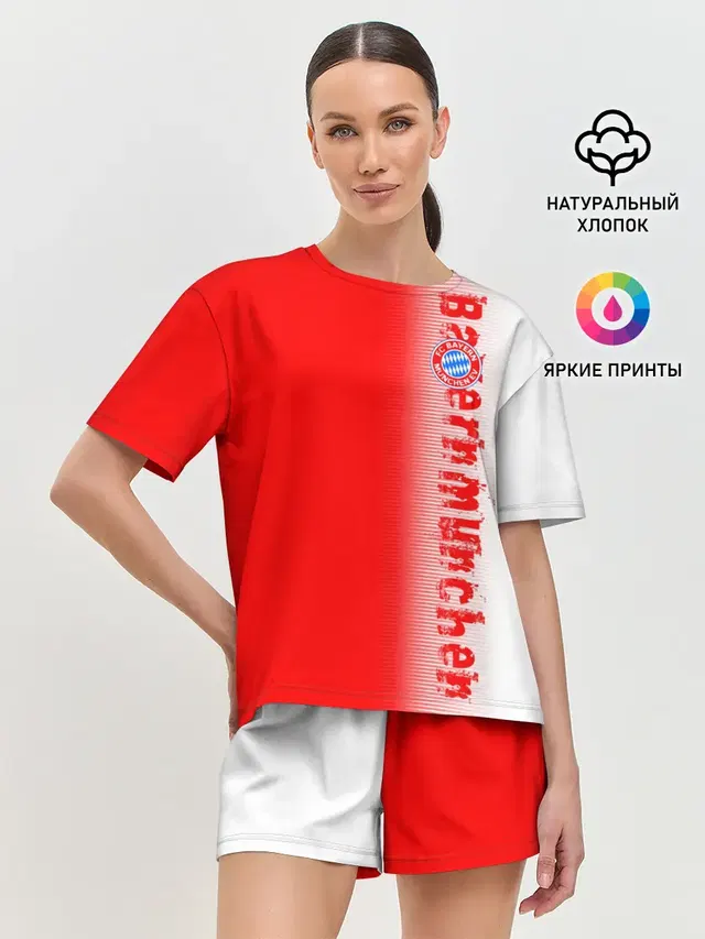 Женская пижама с шортами с принтом «FC Bayern 2018 Original»