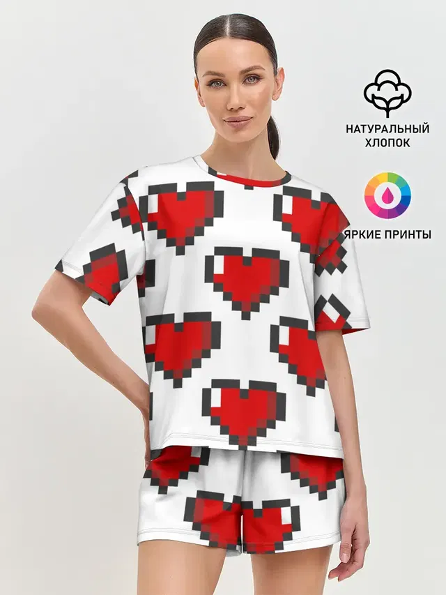 Пиксельные сердечки