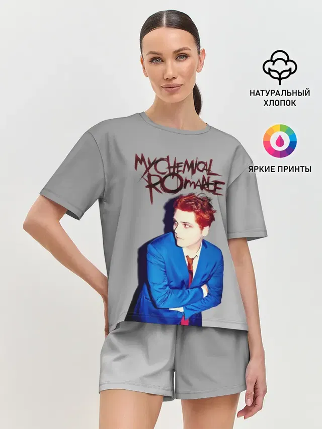 Женская пижама с шортами с принтом «My Chemical Romance»