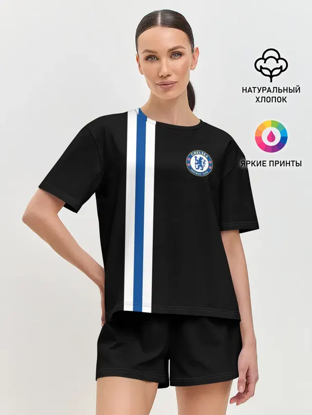 Женская пижама с шортами с принтом «Chelsea — Line Сollection 2»