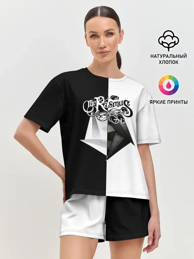 Женская пижама с шортами с принтом «The Rasmus»