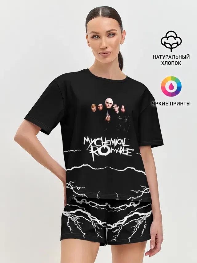 Женская пижама с шортами с принтом «My Chemical Romance»