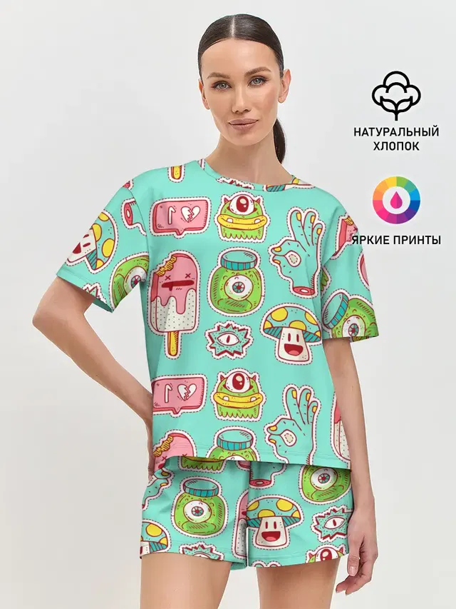 Женская пижама с шортами