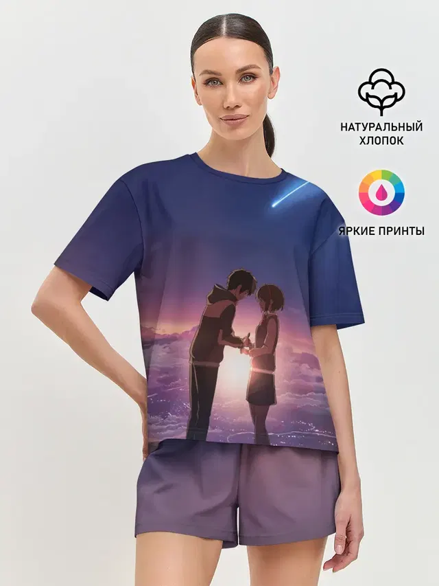 Женская пижама с шортами