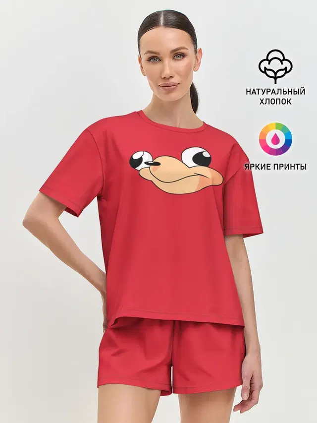 Женская пижама с шортами с принтом «Red»