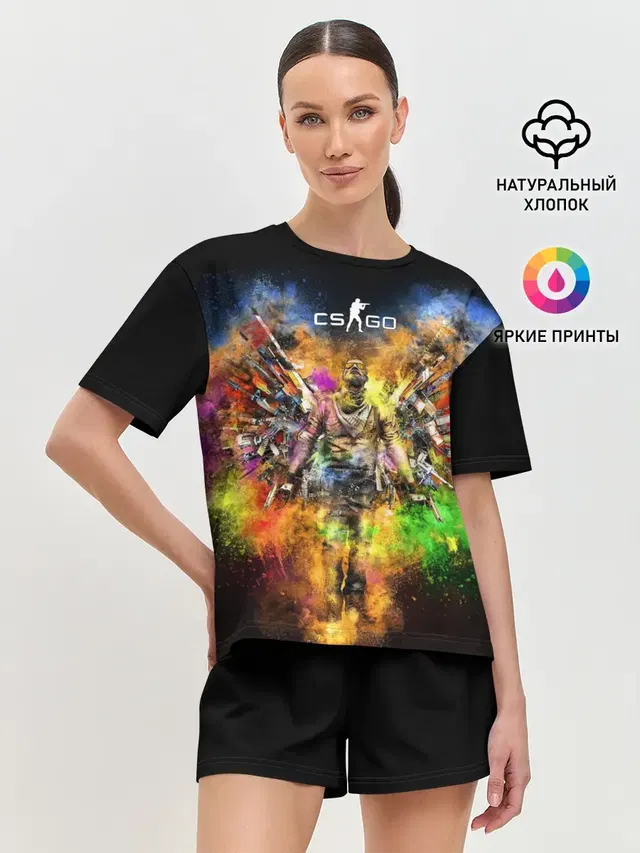Женская пижама с шортами
