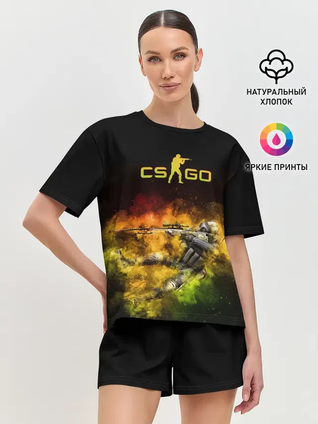Женская пижама с шортами