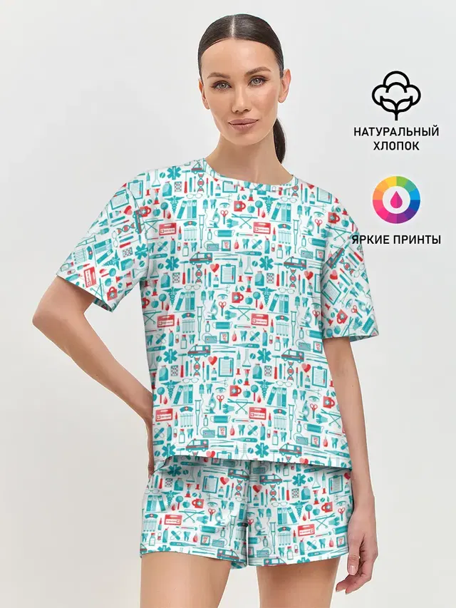 Женская пижама с шортами