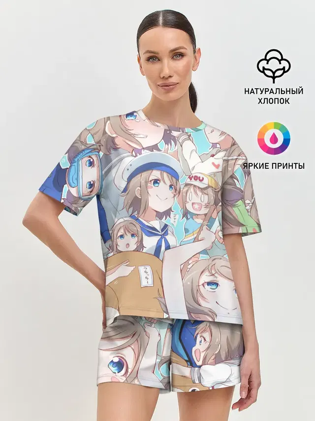 Женская пижама с шортами