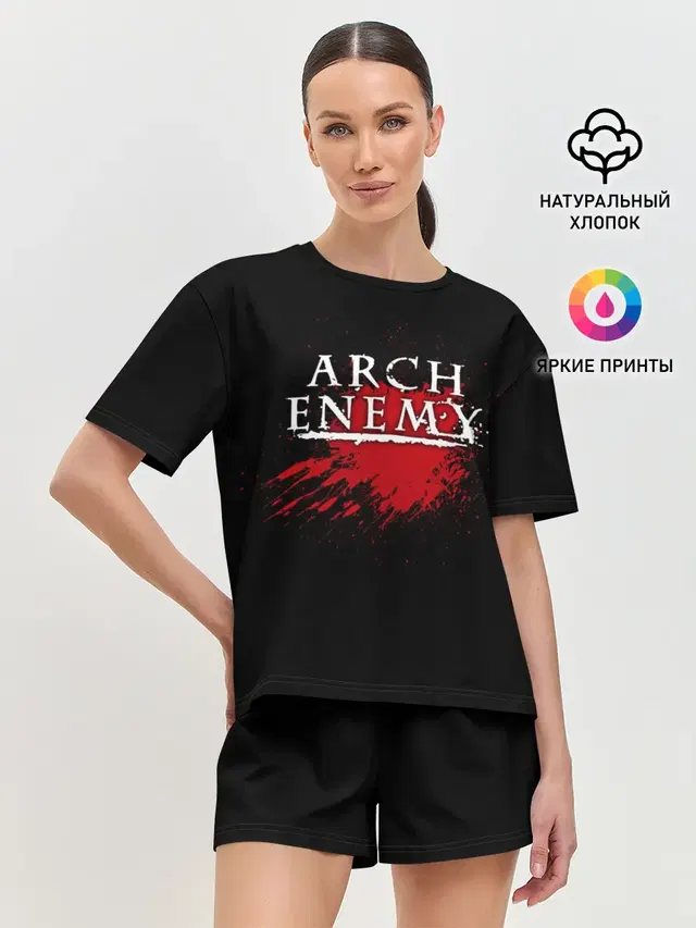 Женская пижама с шортами с принтом «Arch Enemy»